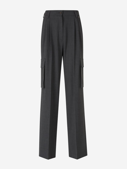 Outlet online Herno Mujer Pantalón Cargo Lana color Gris Antracita sku 761-003629 01 - Foto 1