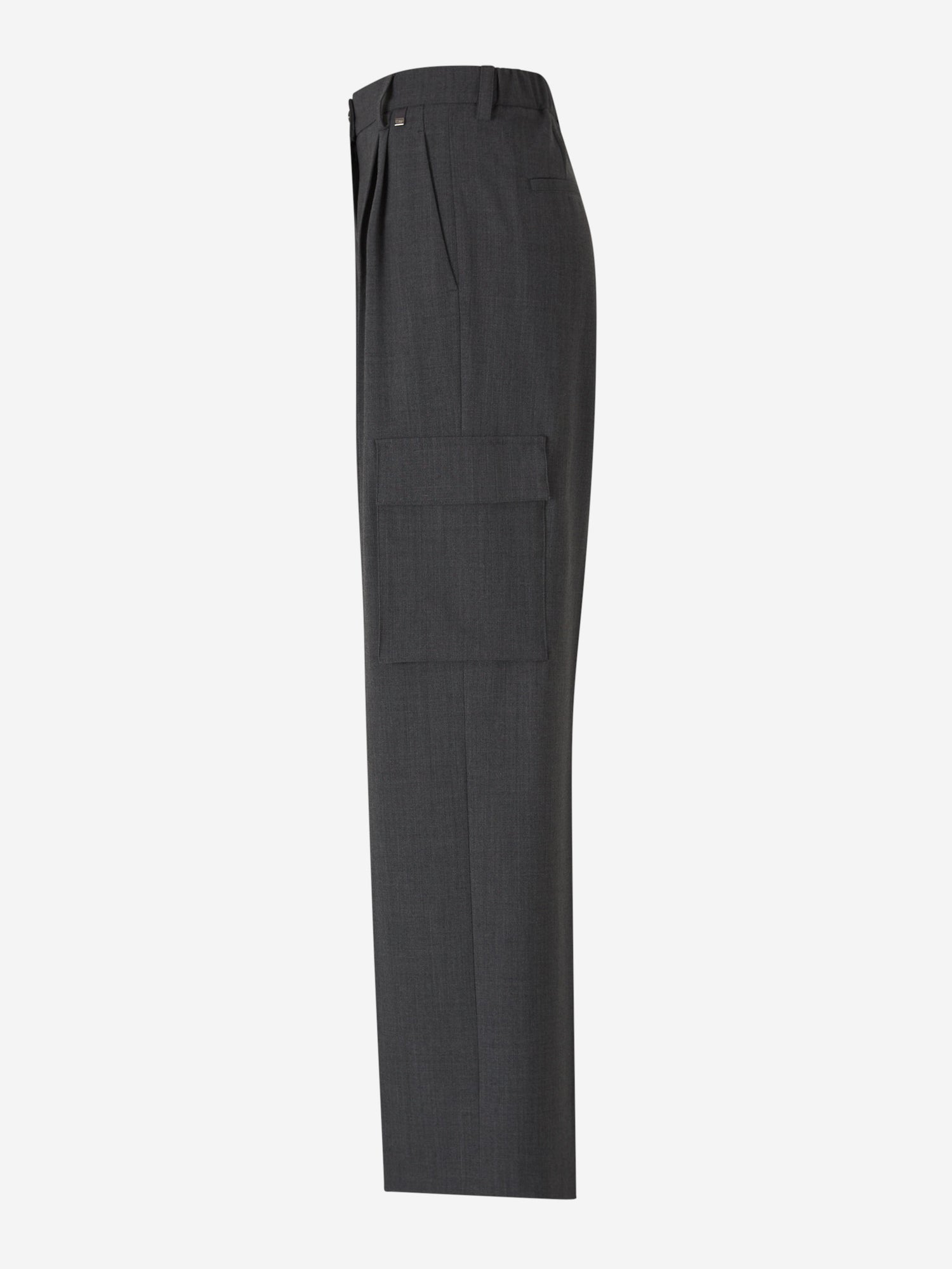 Outlet online Herno Mujer Pantalón Cargo Lana color Gris Antracita sku 761-003629 01 - Foto 2