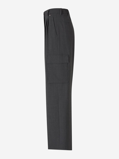 Outlet online Herno Mujer Pantalón Cargo Lana color Gris Antracita sku 761-003629 01 - Foto 2