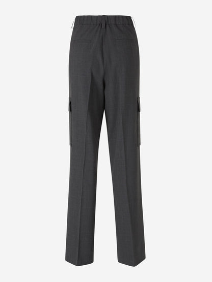 Outlet online Herno Mujer Pantalón Cargo Lana color Gris Antracita sku 761-003629 01 - Foto 3