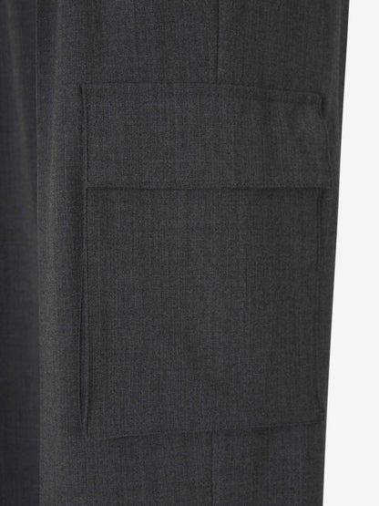 Outlet online Herno Mujer Pantalón Cargo Lana color Gris Antracita sku 761-003629 01 - Foto 5