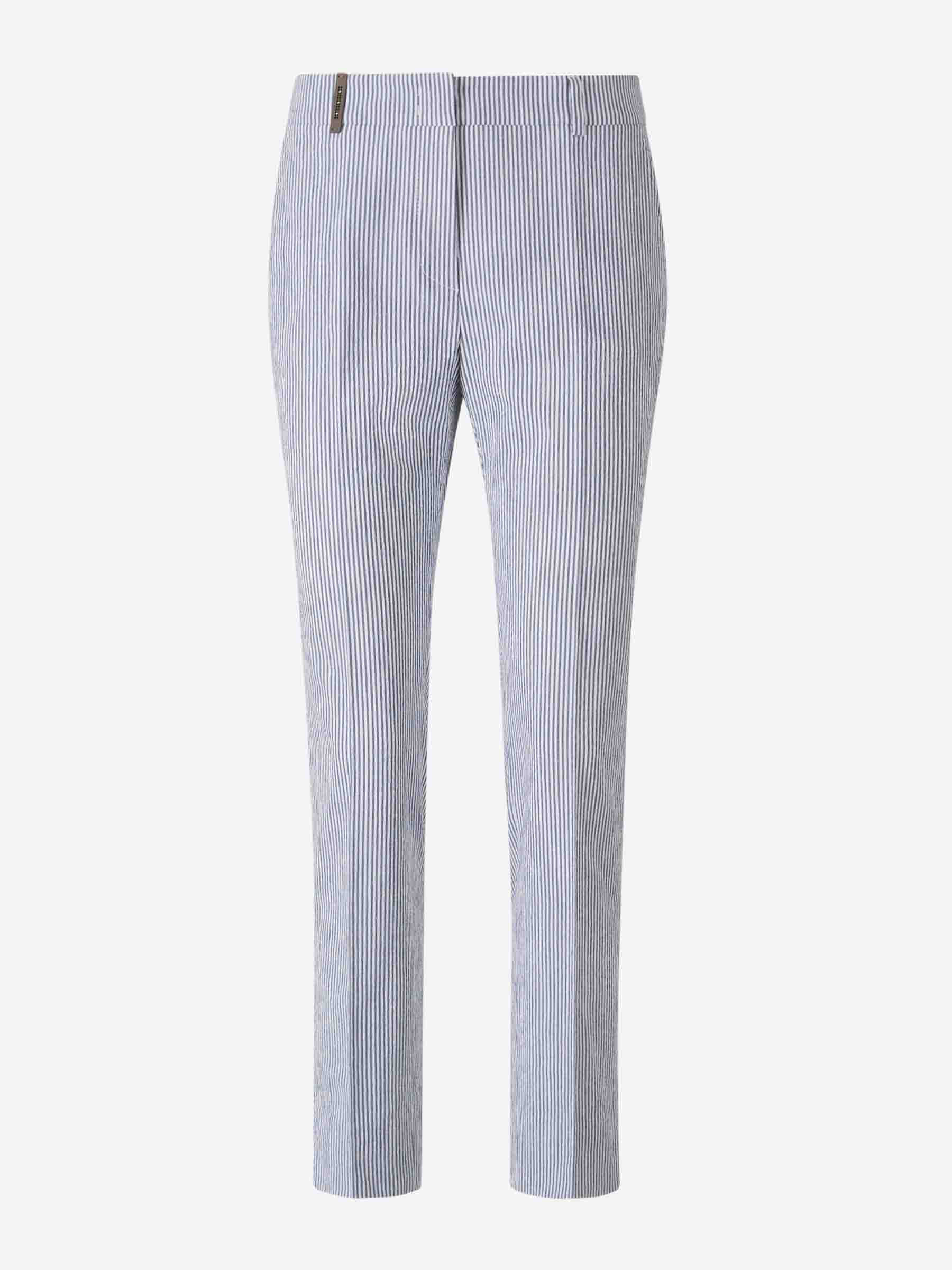 Peserico Mujer Barcelona Pantalones Formales 4718 color Azul Celeste sku 761-003697 01 - Foto 1