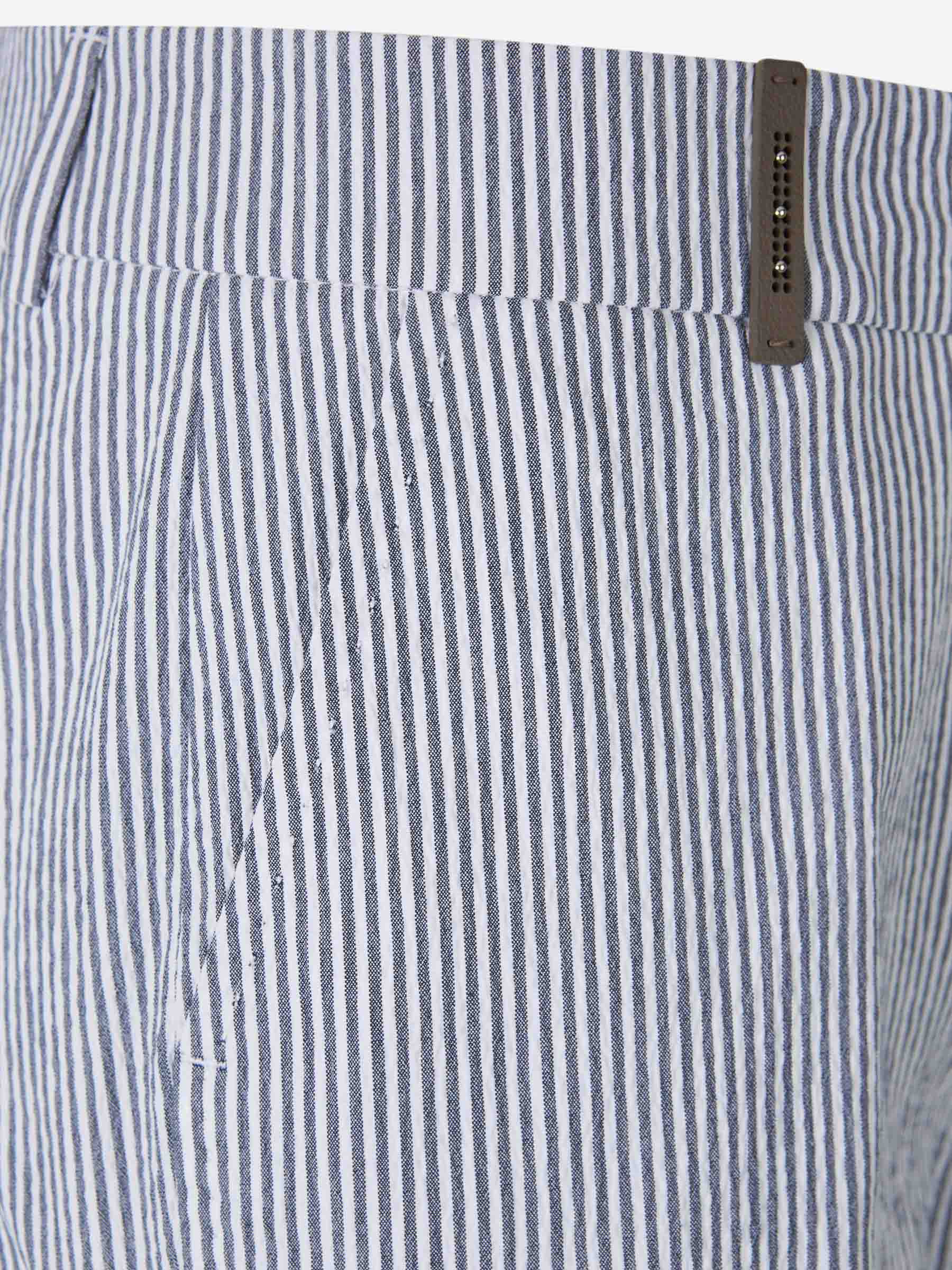 Peserico Mujer Barcelona Pantalones Formales 4718 color Azul Celeste sku 761-003697 01 - Foto 3