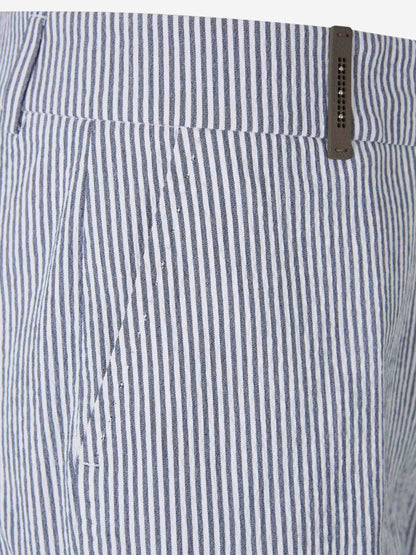 Peserico Mujer Barcelona Pantalones Formales 4718 color Azul Celeste sku 761-003697 01 - Foto 3