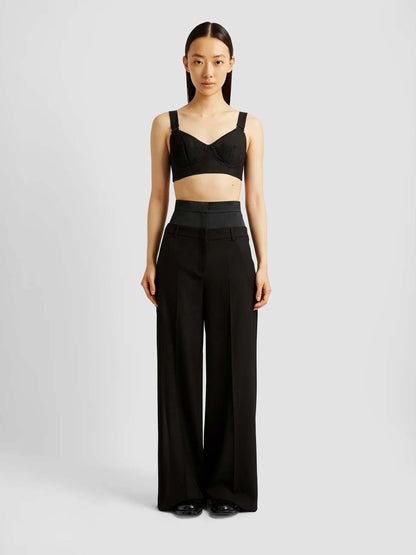 Erdem Mujer Barcelona Pantalones Wide Leg color Negro sku 761-003715 01 - Foto 2