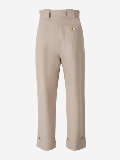 Outlet online Max Mara Mujer Pantalones Palio Algodón color Camel sku 761-003760 01 - Foto 3