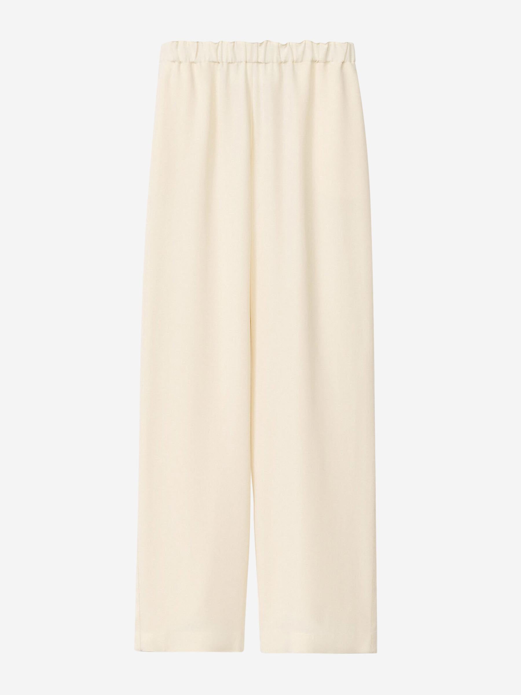 Fabiana Filippi Mujer Barcelona Pantalones Formales Viscosa color Crema sku 761-003765 01 - Foto 1