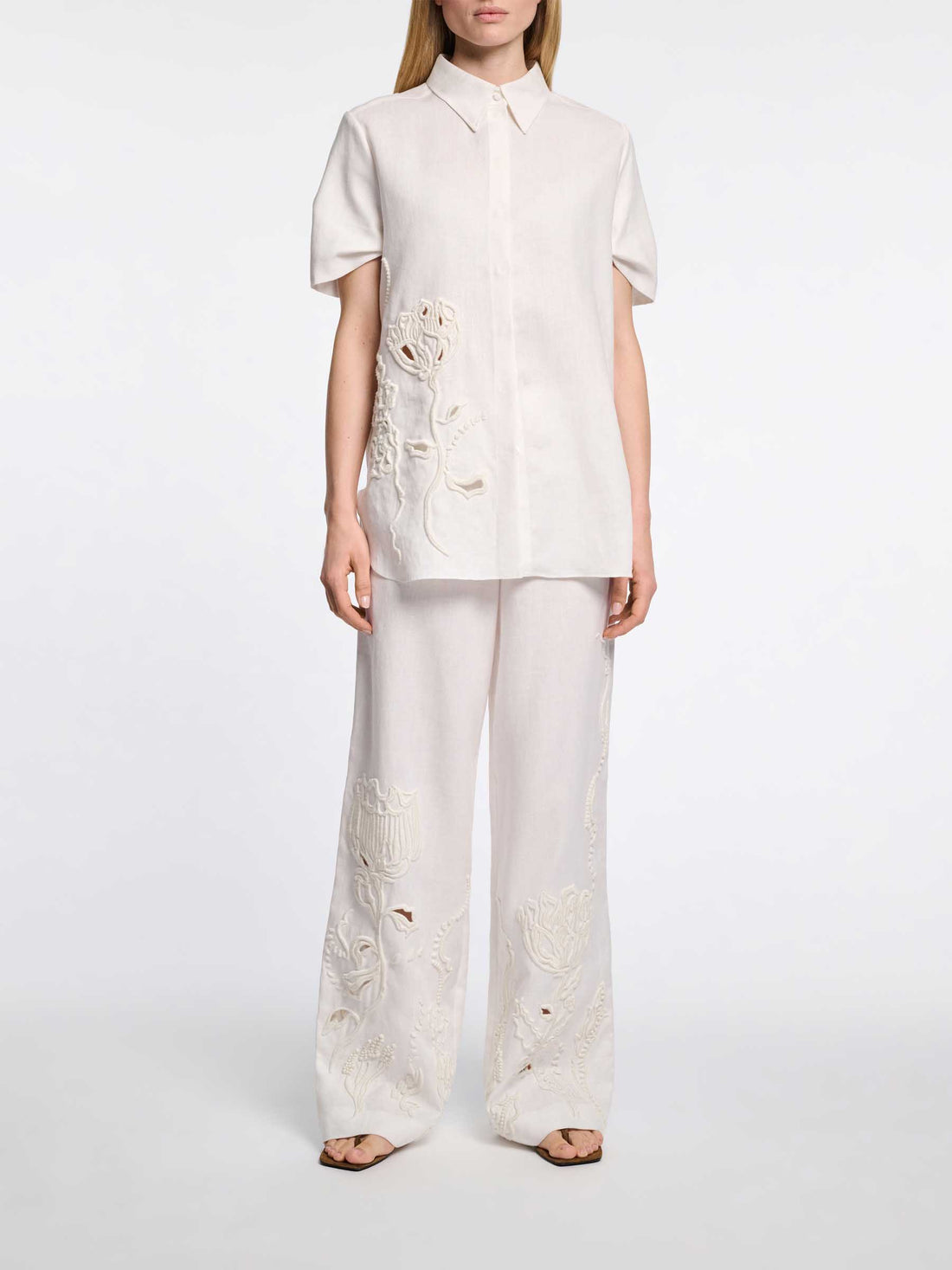 Dorothee Schumacher Mujer Barcelona Pantalones Bordado Lino color Blanco sku 761-003778 01 - Foto 2