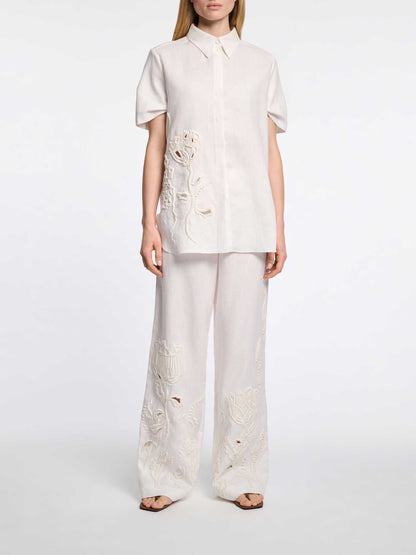 Dorothee Schumacher Mujer Barcelona Pantalones Bordado Lino color Blanco sku 761-003778 01 - Foto 2