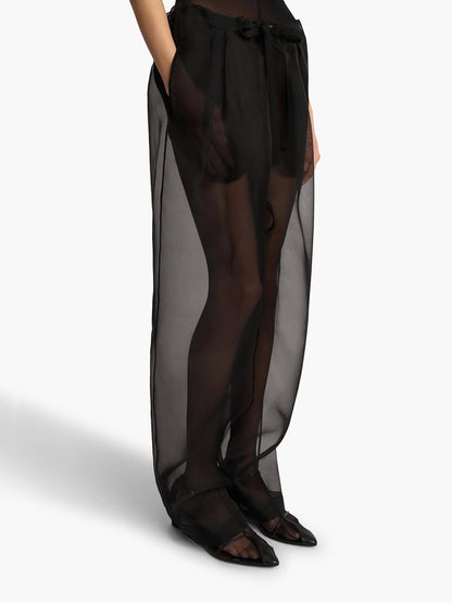 Khaite Mujer Barcelona Pantalones Trenton Seda color Negro sku 761-003794 01 - Foto 4