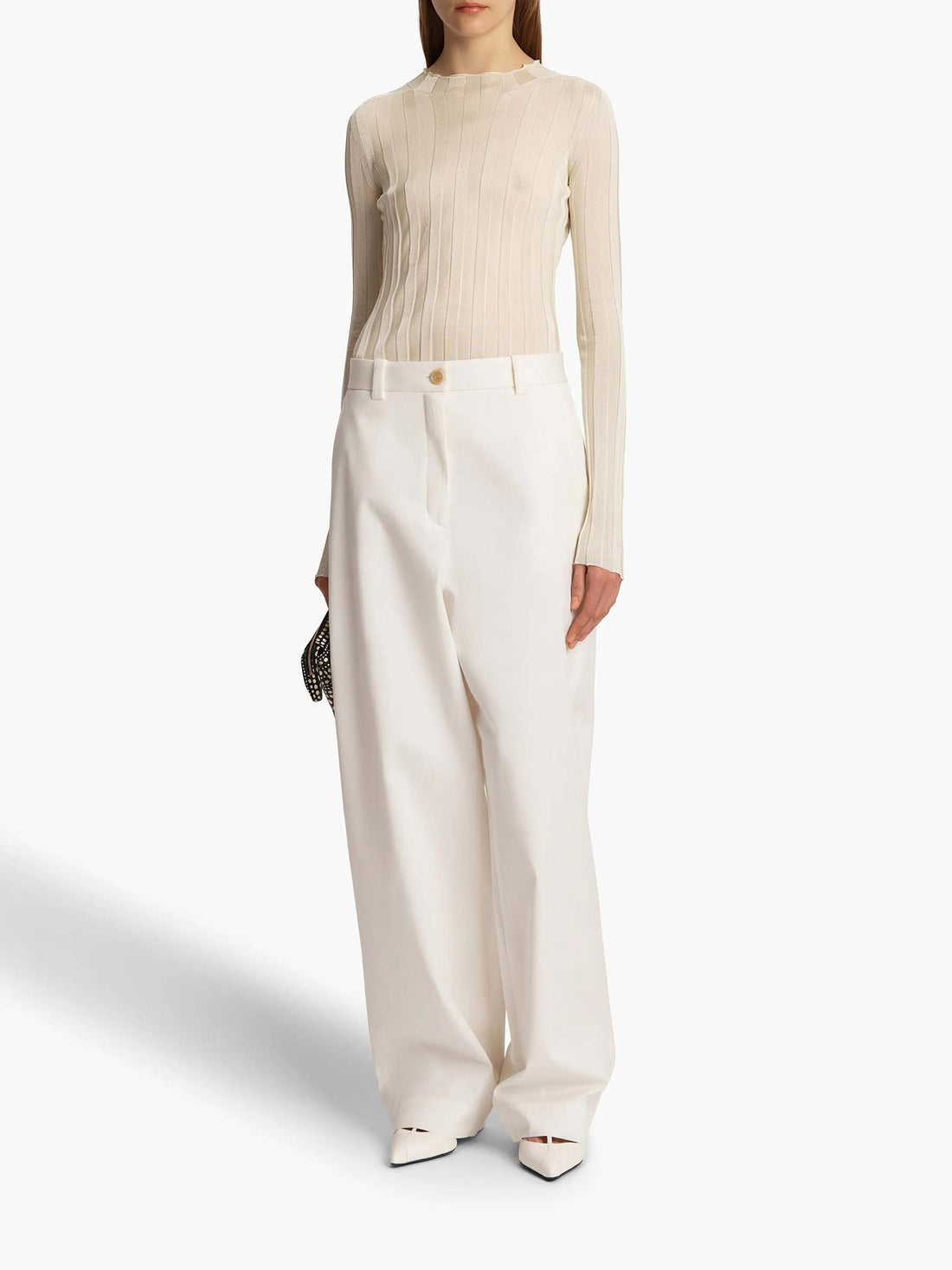 Khaite Mujer Barcelona Pantalones Rectos Gari color Blanco sku 761-003796 01 - Foto 2
