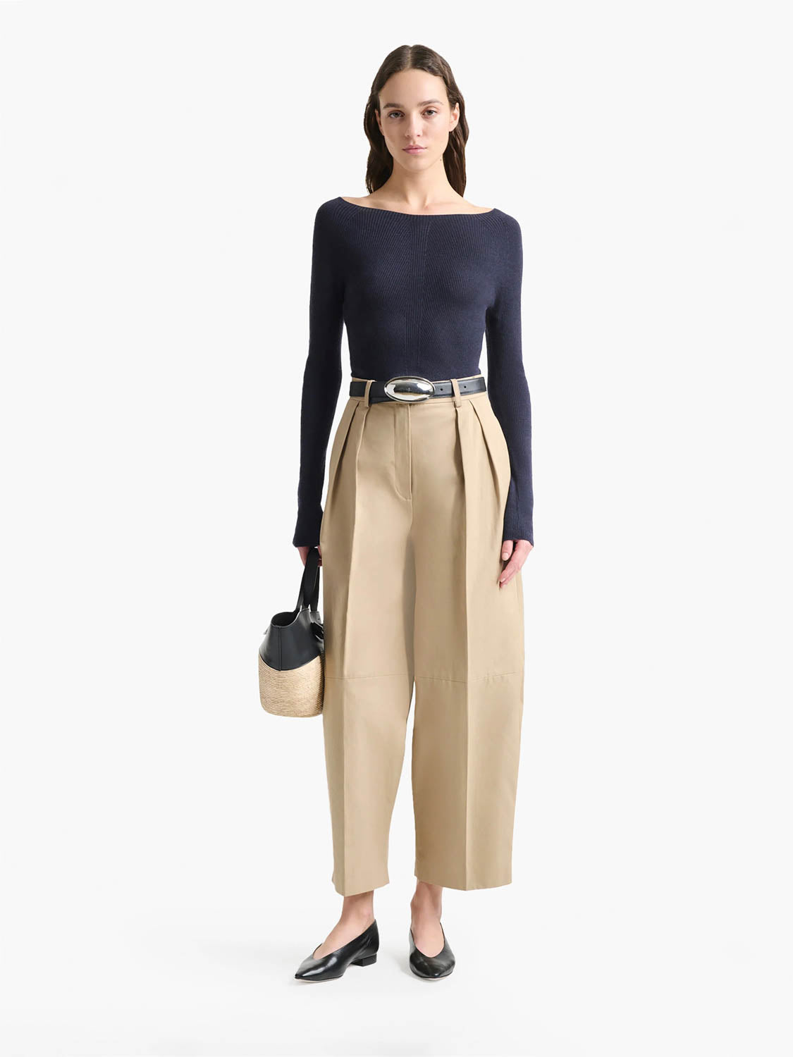 Outlet online Altuzarra Mujer Pantalones Balloon Algodón color Camel sku 761-003845 01 - Foto 2