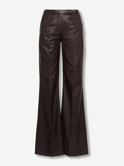 Outlet online Dorothee Schumacher Mujer Pantalones Flared Cuero color Marrón Oscuro sku 761-003853 01 - Foto 1