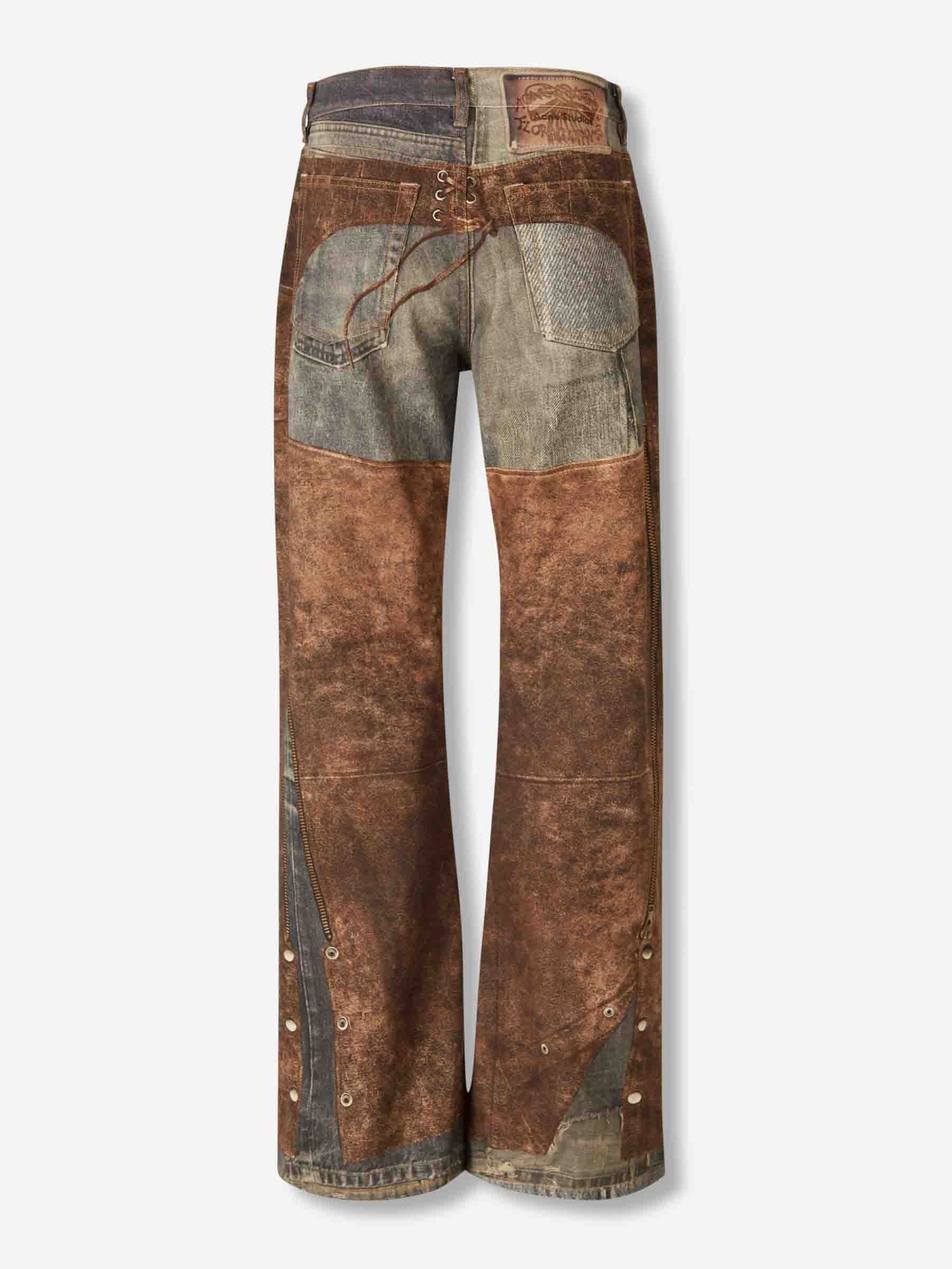 Outlet online Acne Studios Mujer Jeans Anchos Trampantojo color Marrón sku 761-003861 01 - Foto 3