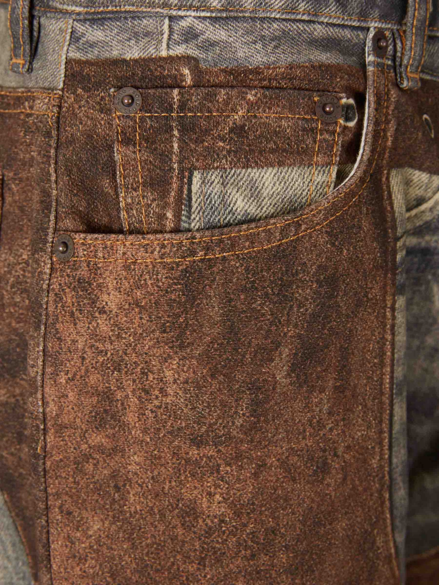 Outlet online Acne Studios Mujer Jeans Anchos Trampantojo color Marrón sku 761-003861 01 - Foto 4