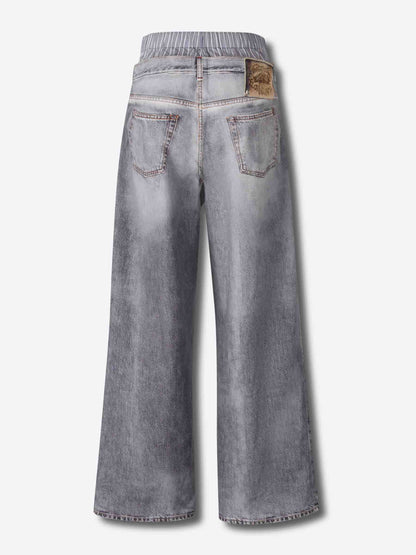 Outlet online Acne Studios Mujer Pantalones Trampantojo Estampado color Gris Piedra sku 761-003863 00 - Foto 3