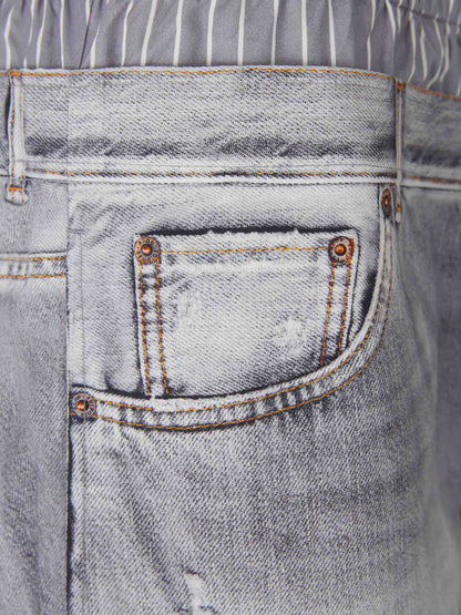 Outlet online Acne Studios Mujer Pantalones Trampantojo Estampado color Gris Piedra sku 761-003863 00 - Foto 4