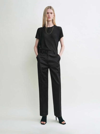 Outlet online TOTEME Mujer Pantalones rectos color Negro sku 761-003869 01 - Foto 2