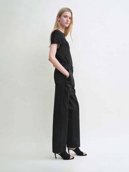 Outlet online TOTEME Mujer Pantalones rectos color Negro sku 761-003869 01 - Foto 3