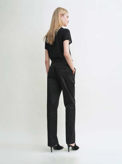 Outlet online TOTEME Mujer Pantalones rectos color Negro sku 761-003869 01 - Foto 4