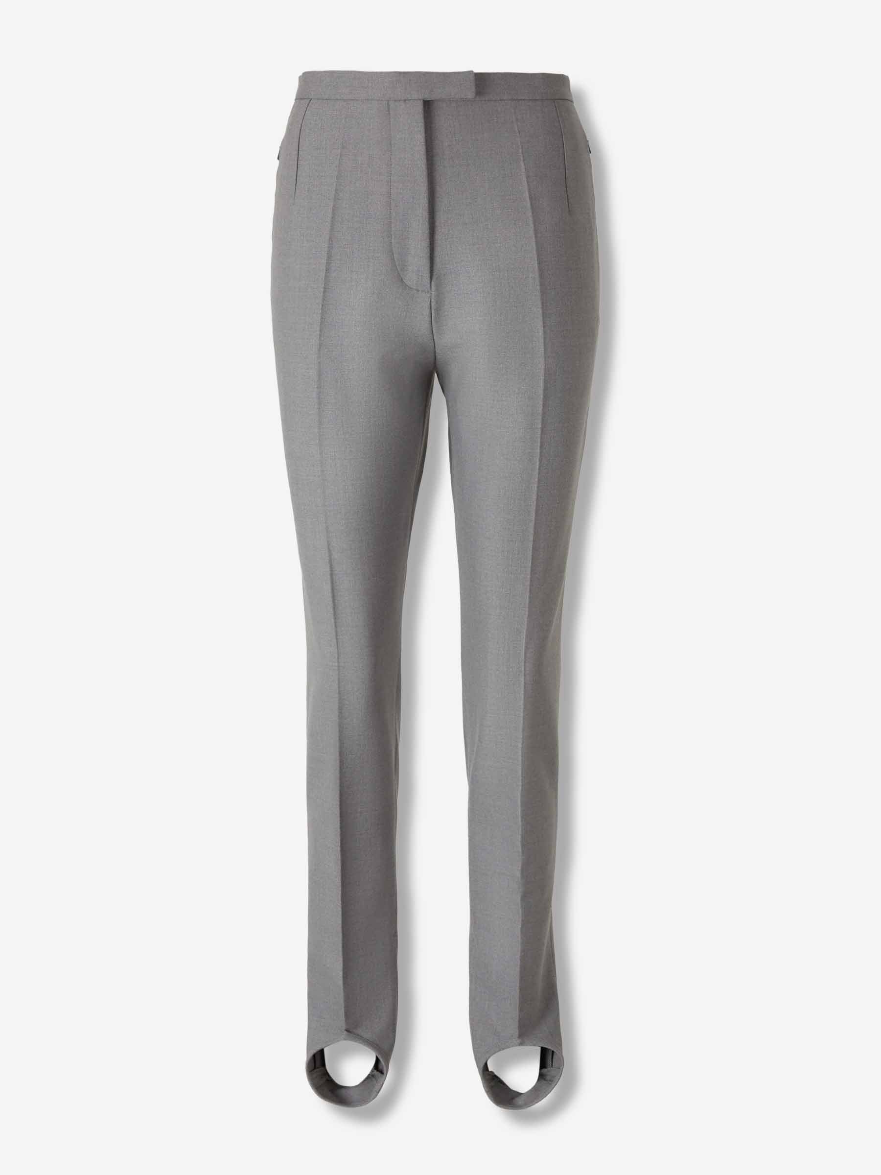 Outlet online Dries Van Noten Mujer Pantalones Rectos Lana color Gris sku 761-003877 01 - Foto 1