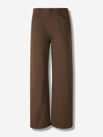 Outlet online TOTEME Mujer Pantalones Rectos Twisted color Marrón Oscuro sku 761-003891 01 - Foto 1