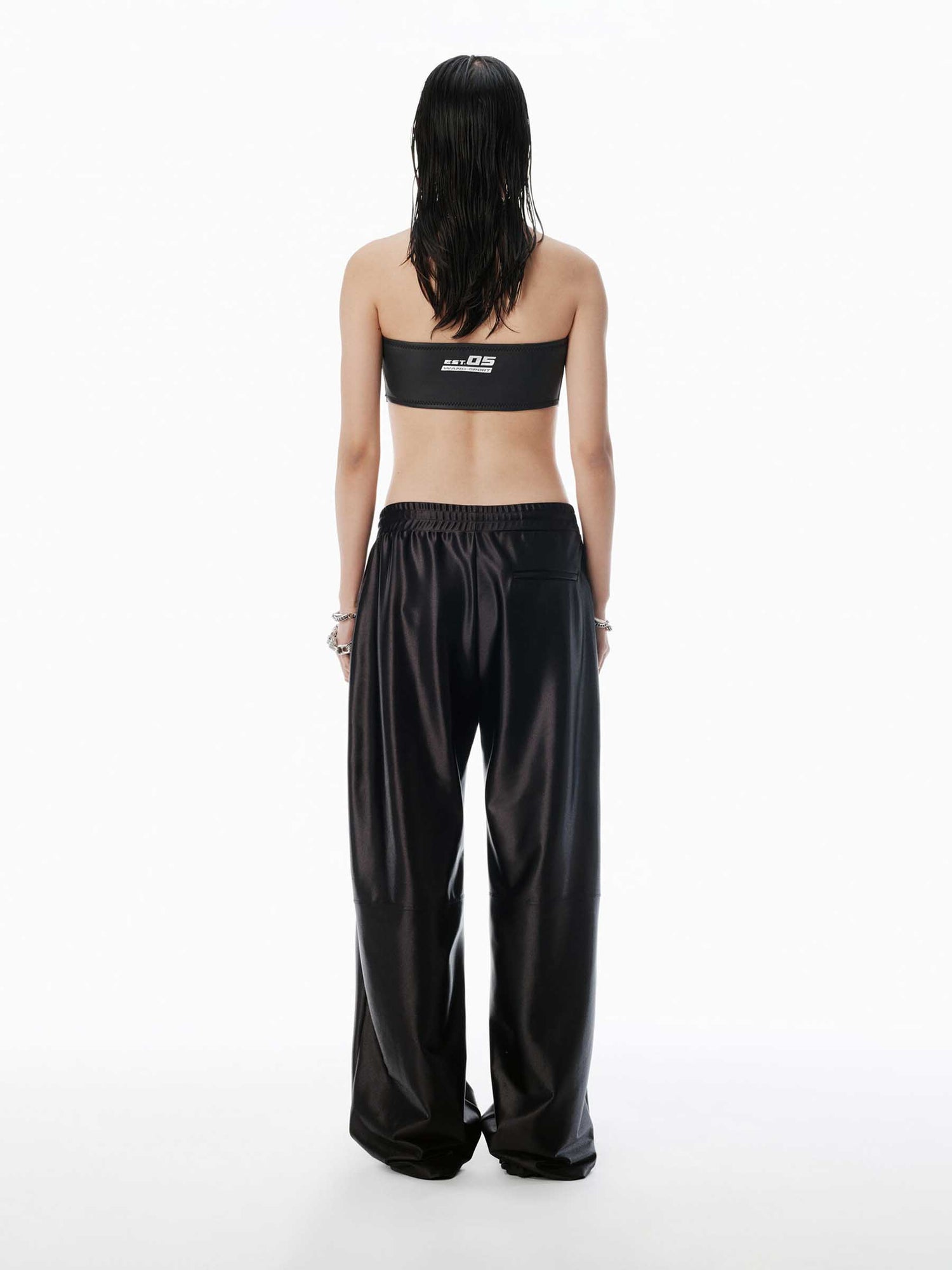 Outlet online Alexander Wang Mujer Joggers Satén color Negro sku 761-003901 01 - Foto 3