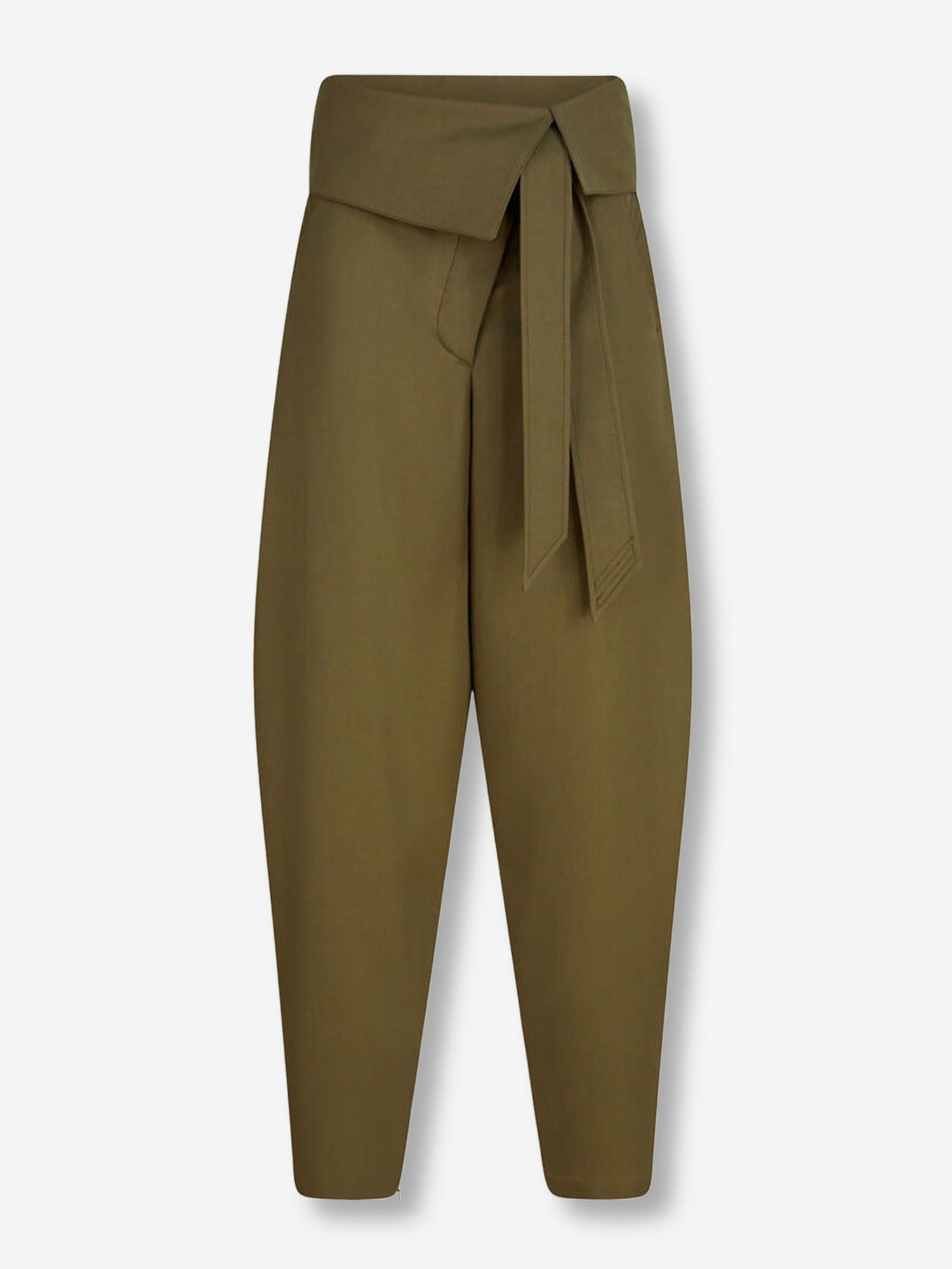 Outlet online The Attico Mujer Pantalones Straight Lana color Verde Militar sku 761-003903 01 - Foto 1