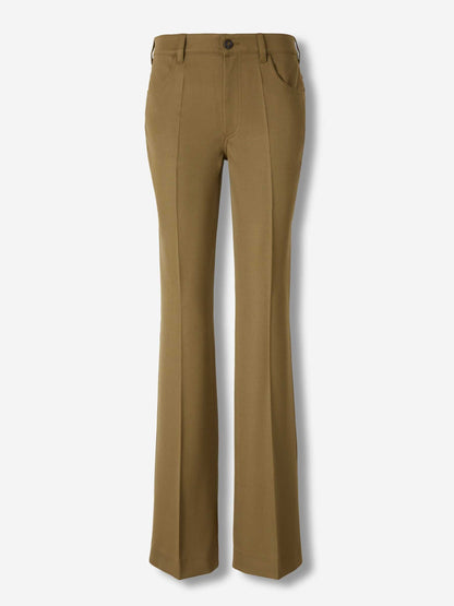 Outlet online The Attico Mujer Pantalones Straight Lana color Verde Militar sku 761-003903 01 - Foto 1