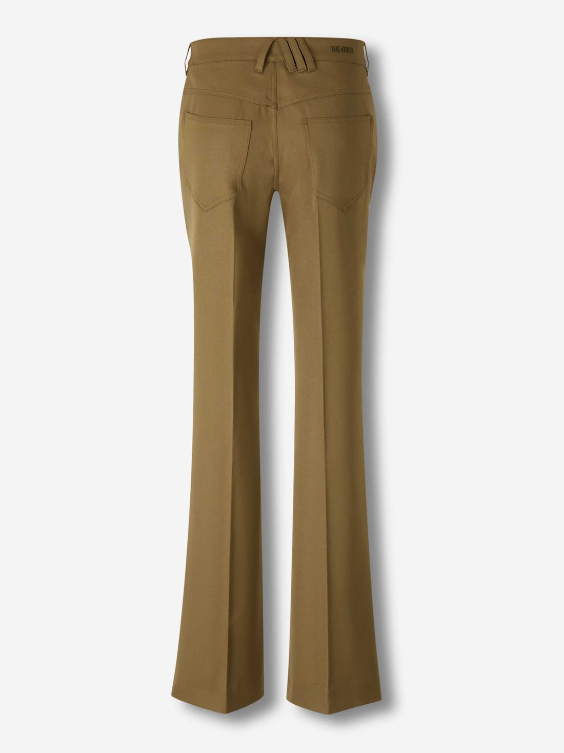 Outlet online The Attico Mujer Pantalones Straight Lana color Verde Militar sku 761-003903 01 - Foto 2