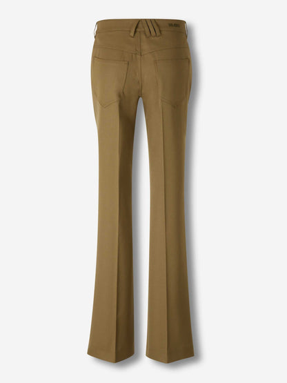 Outlet online The Attico Mujer Pantalones Straight Lana color Verde Militar sku 761-003903 01 - Foto 2