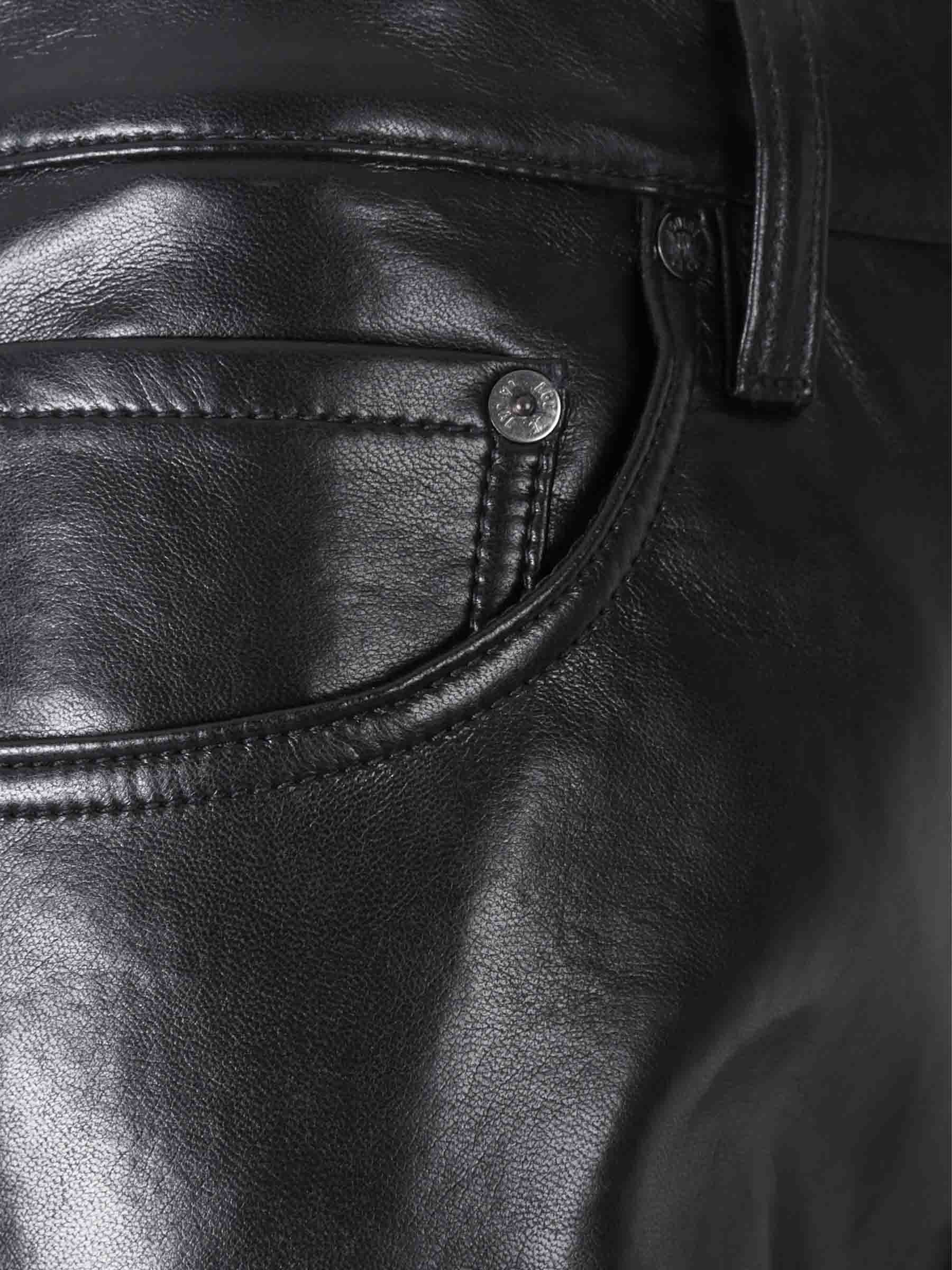 Outlet online Agolde Mujer Pantalones Rectos Piel color Negro sku 761-003915 01 - Foto 4