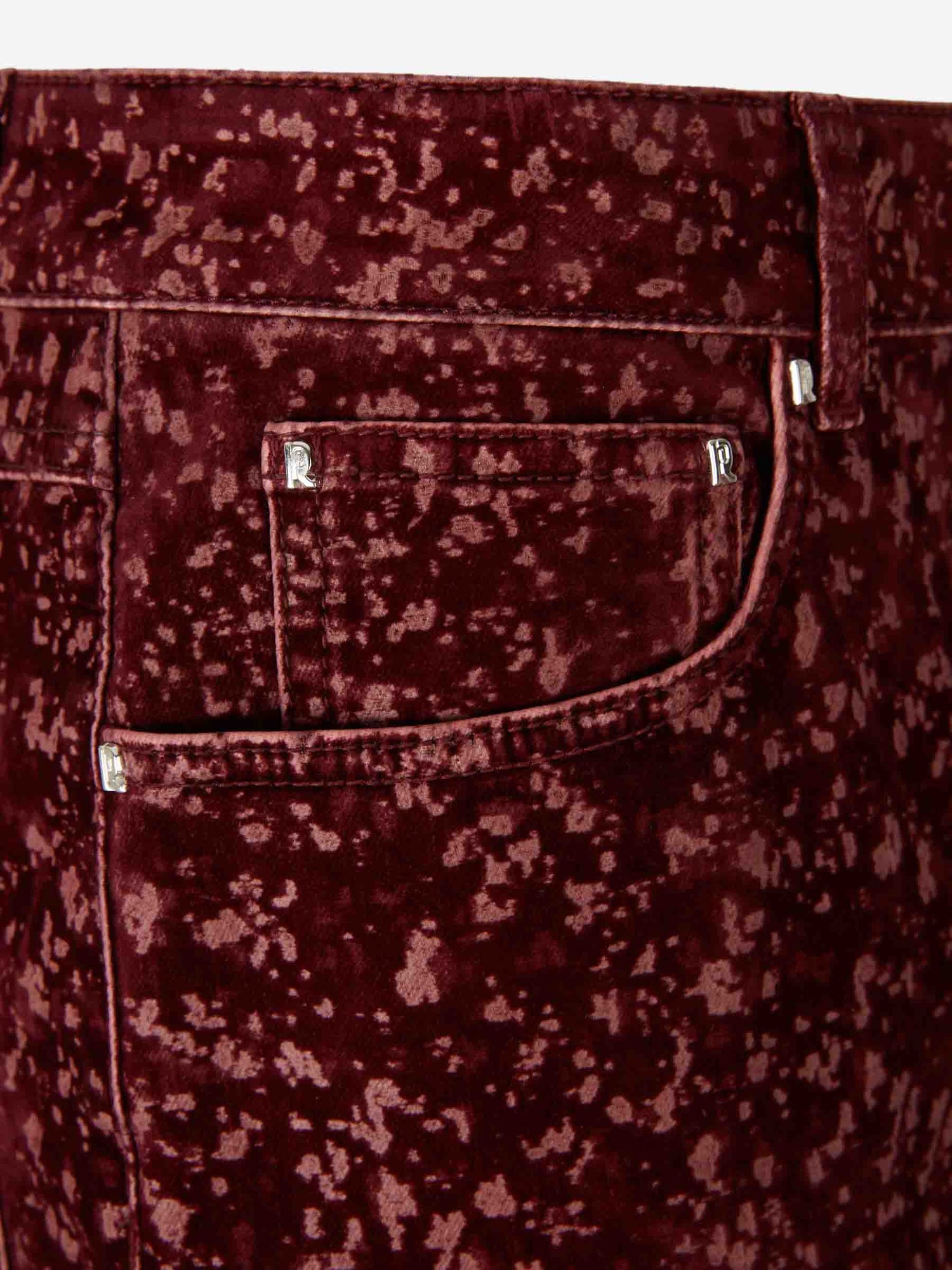 Outlet online Rabanne Mujer Pantalones Baggy Rectos color Burdeos sku 761-003930 01 - Foto 3