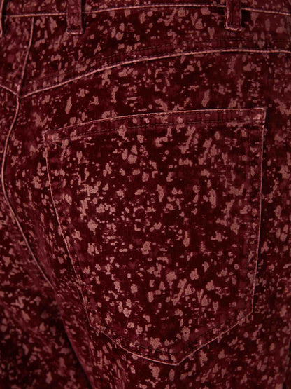 Outlet online Rabanne Mujer Pantalones Baggy Rectos color Burdeos sku 761-003930 01 - Foto 4