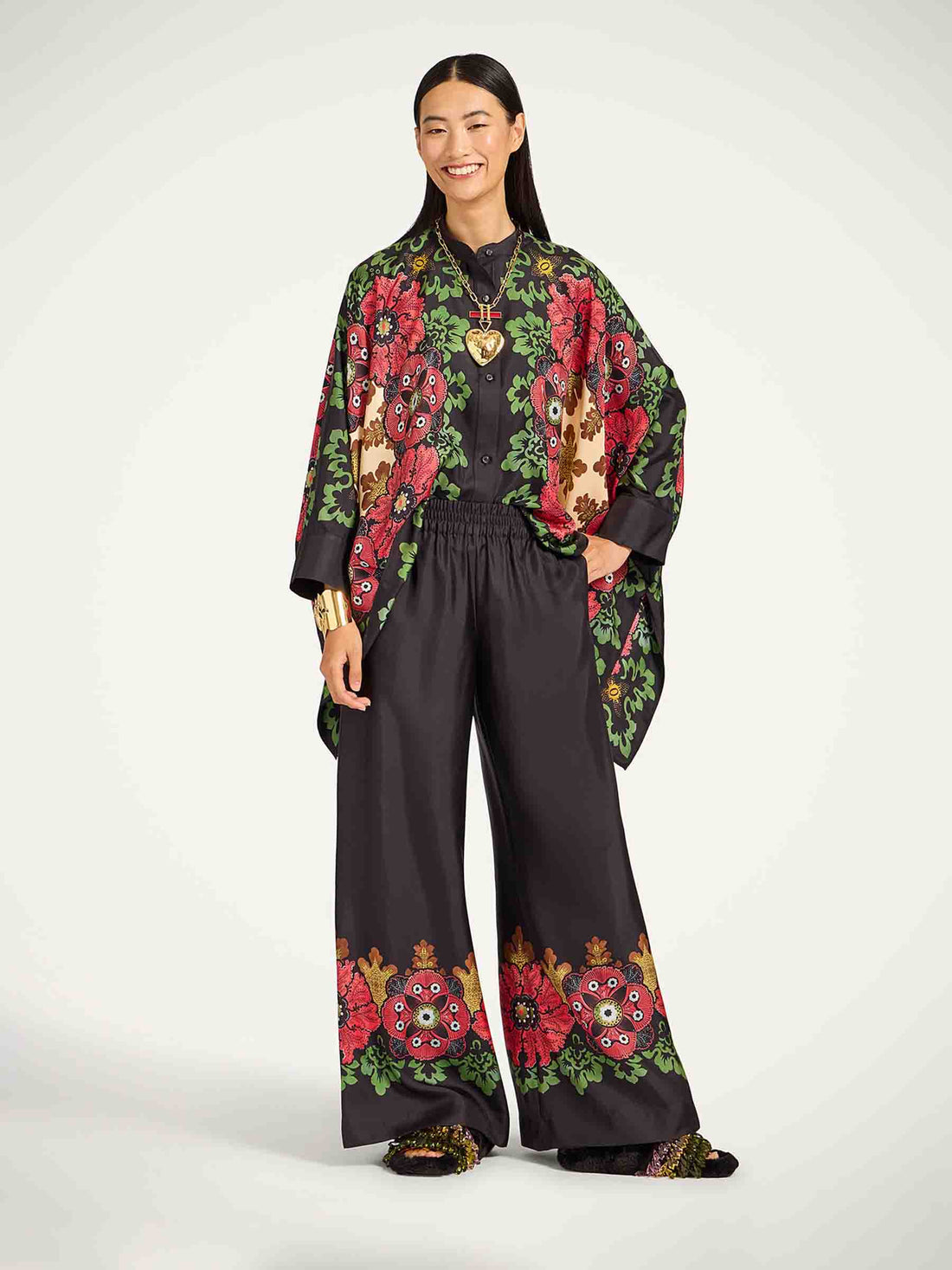 Outlet online LaDoubleJ Mujer Pantalones Palazzo Floral color Floral sku 761-003937 01 - Foto 2