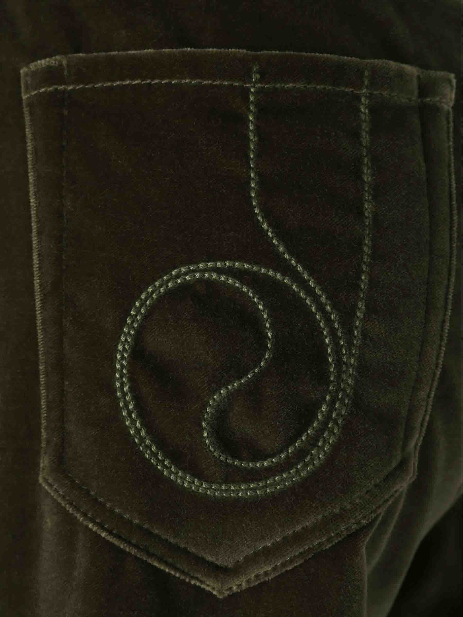 Outlet online LaDoubleJ Mujer Pantalones Flared Terciopelo color Verde sku 761-003938 01 - Foto 4