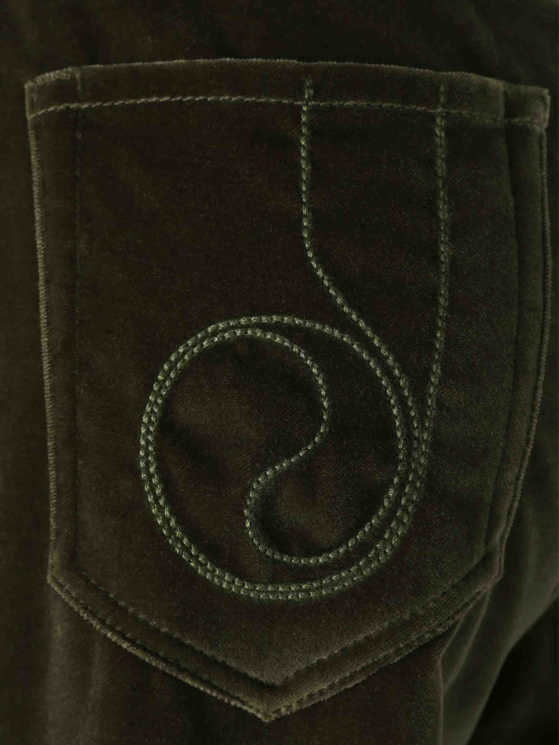 Outlet online LaDoubleJ Mujer Pantalones Flared Terciopelo color Verde sku 761-003938 01 - Foto 4