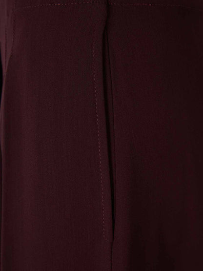 Outlet online Mugler Mujer Pantalones De Vestir color Burdeos sku 761-003957 01 - Foto 4