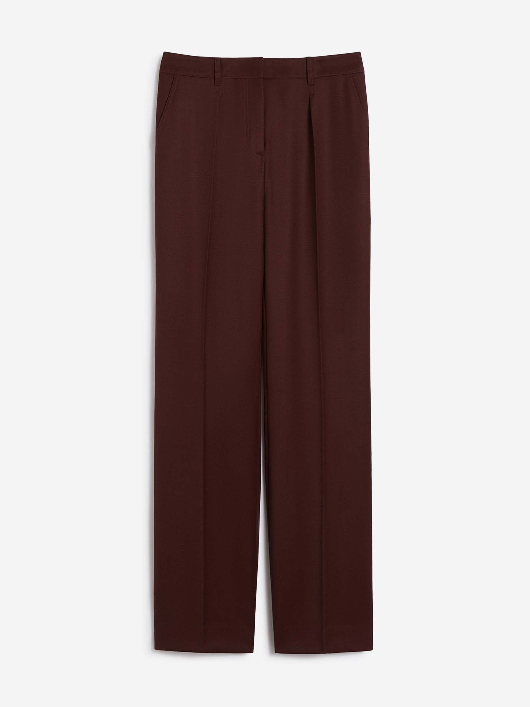 Outlet online Max Mara Mujer Pantalones Rectos Gabardina color Burdeos sku 761-003968 01 - Foto 1