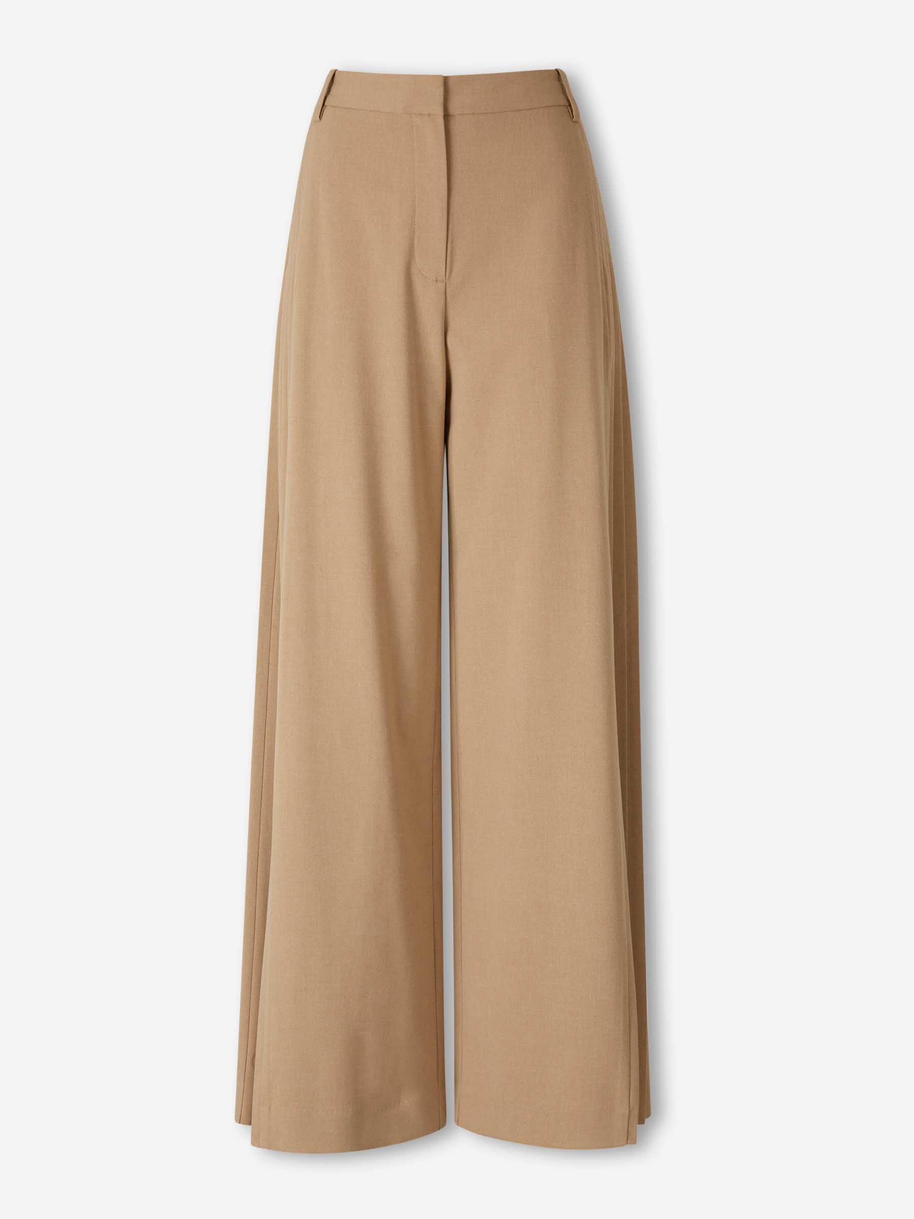 Outlet online Simkhai Mujer Pantalones Anchos Pliegues color Camel sku 761-003991 01 - Foto 1