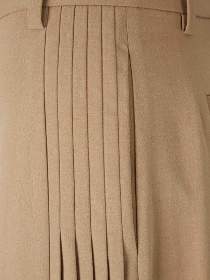 Outlet online Simkhai Mujer Pantalones Anchos Pliegues color Camel sku 761-003991 01 - Foto 4