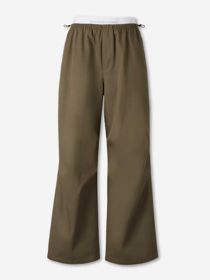 Outlet online Alexander Wang Mujer Pantalones Anchos Algodón color Verde Militar sku 761-004013 01 - Foto 1