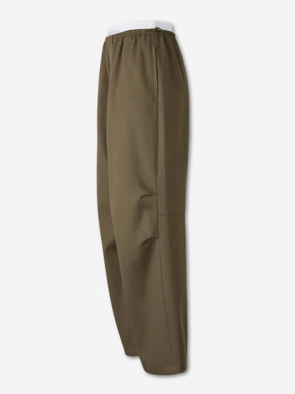 Outlet online Alexander Wang Mujer Pantalones Anchos Algodón color Verde Militar sku 761-004013 01 - Foto 2