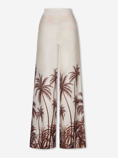 Andres Otalora Mujer Barcelona Pantalones Anchos Desperte color Beige sku 761-004019 01 - Foto 1