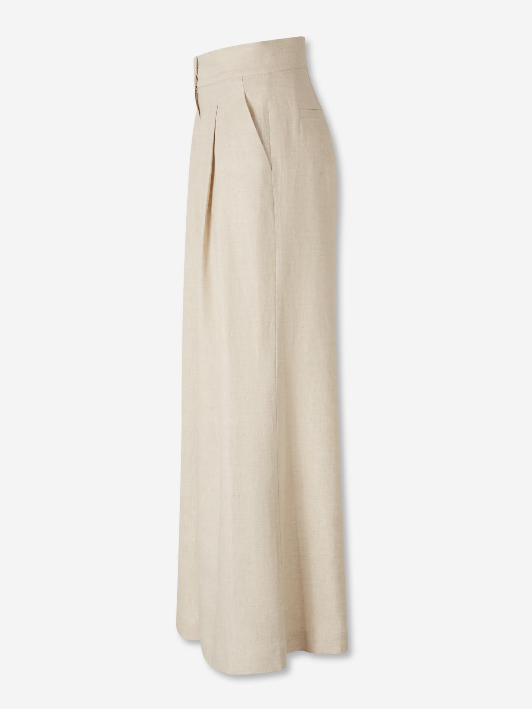 Outlet online Andres Otalora Mujer Pantalones Acampanados Desperte color Crema sku 761-004022 01 - Foto 2