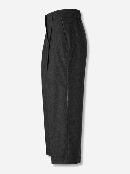 Outlet online Peserico Mujer Pantalones Vestir Lana color Gris Antracita sku 761-004025 01 - Foto 2