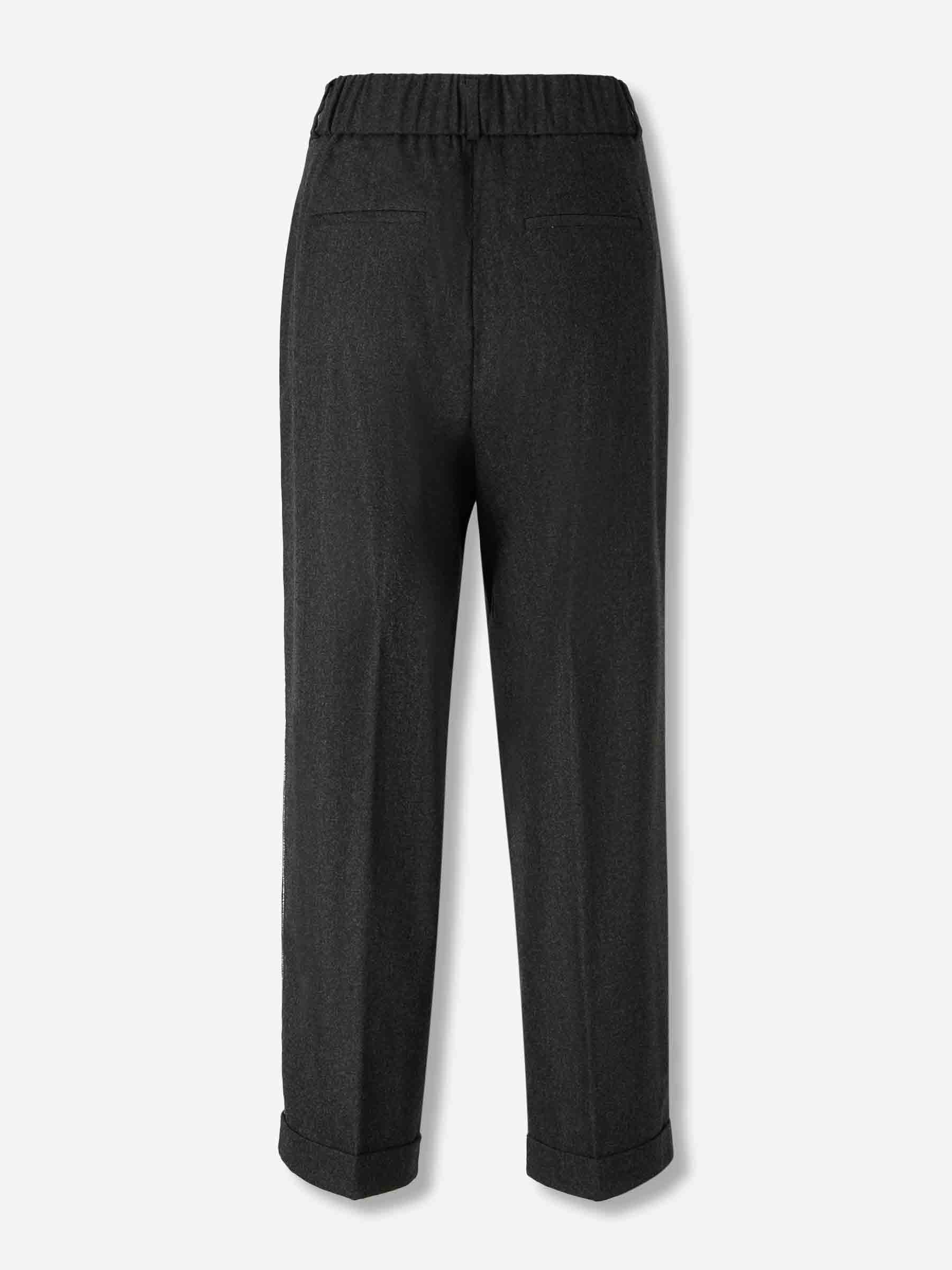 Outlet online Peserico Mujer Pantalones Vestir Lana color Gris Antracita sku 761-004025 01 - Foto 3