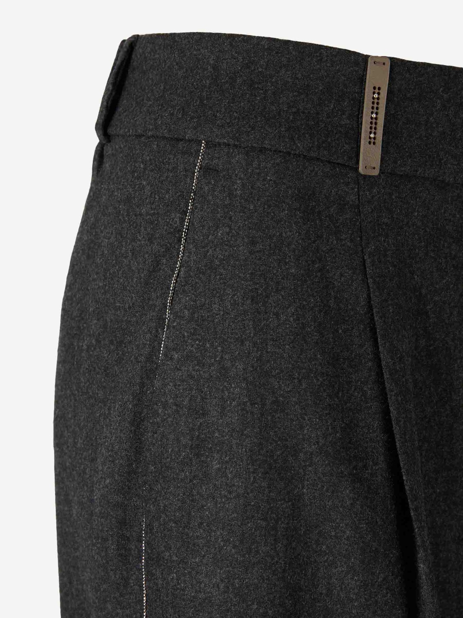 Outlet online Peserico Mujer Pantalones Vestir Lana color Gris Antracita sku 761-004025 01 - Foto 4