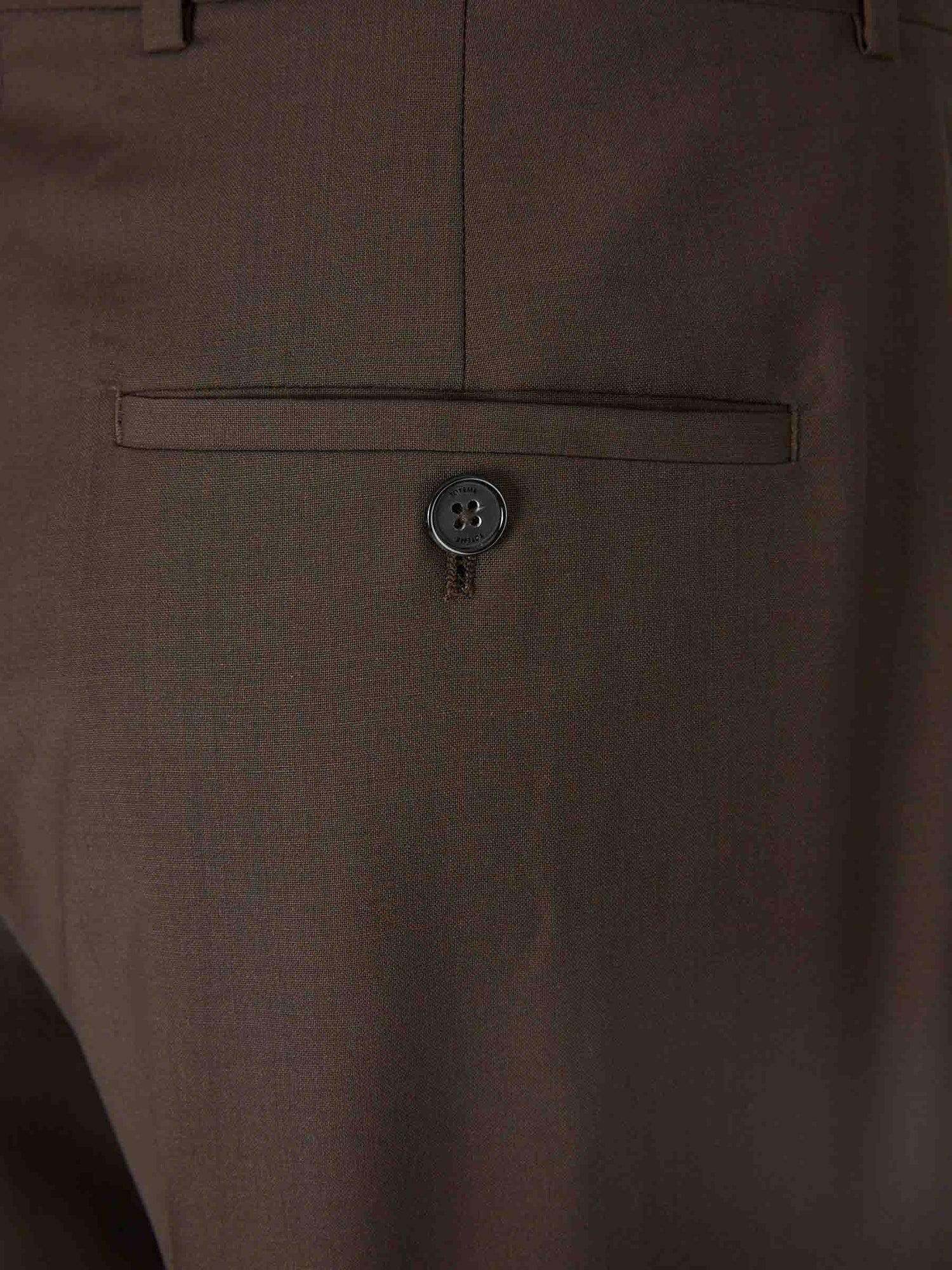 Outlet online TOTEME Mujer Pantalones Anchos Plisados color Marrón Oscuro sku 761-004029 01 - Foto 4