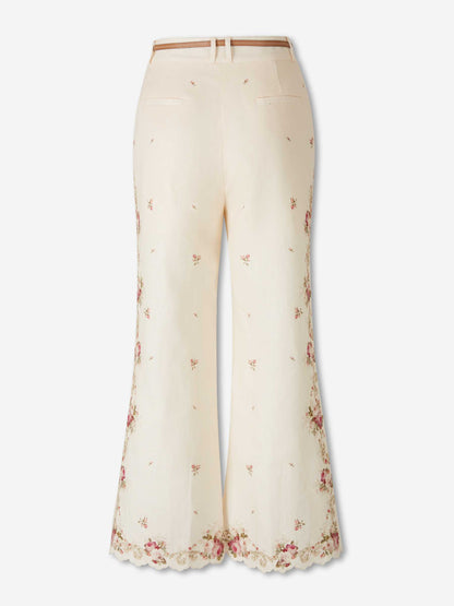 Outlet online Zimmermann Mujer Pantalones Flared Floral color Crema sku 761-004032 01 - Foto 3